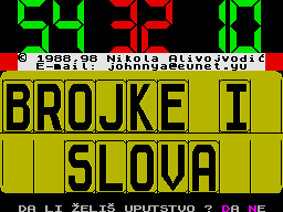 Brojke i Slova (1998)(Nikola Alivojvodic)